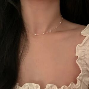 Gold Pearl Necklace